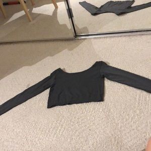 Grey crop top